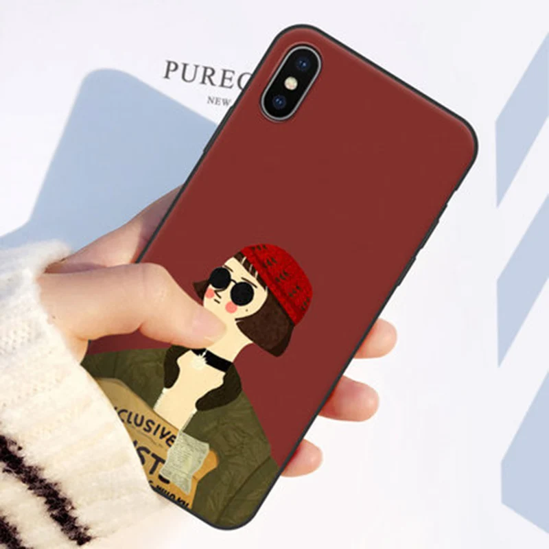 5 8 дюйма Чехол для iphone XS мягкий чехол телефона с мультипликационным принтом iphoneXS