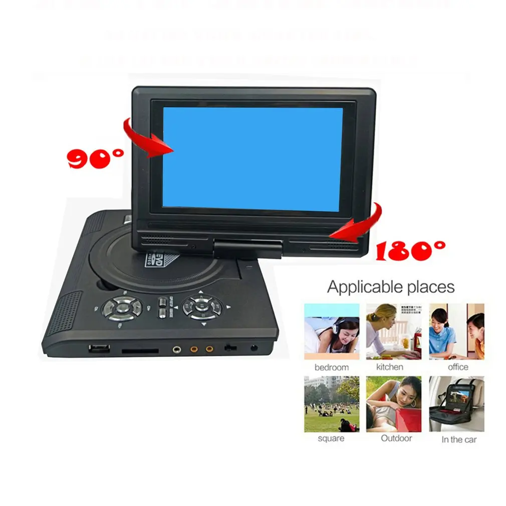 Мультифункциональный 7,8 дюймов HD ТВ Портативный dvd-плеер HD портативный CD ТВ плеер мультимедийный плеер LMD750