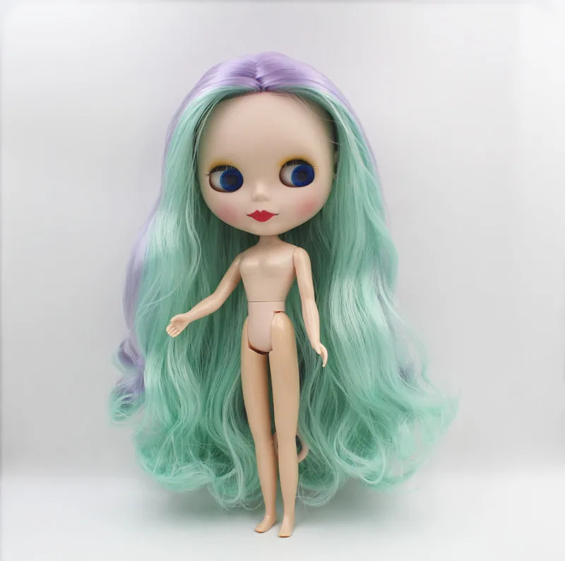 blygirlblyth-dollpurple-green-color-does-not-have-bang-common-body-7-joint-doll-frosted-face-shell-doll-can-change-body