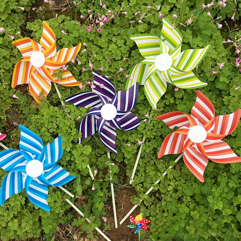 100 шт./лот пластиковая мельница для сада Pinwheels Spinners DIY крутящаяся игрушка Spinner диаметр 21 см складные уголки Запчасти для ветряной мельницы