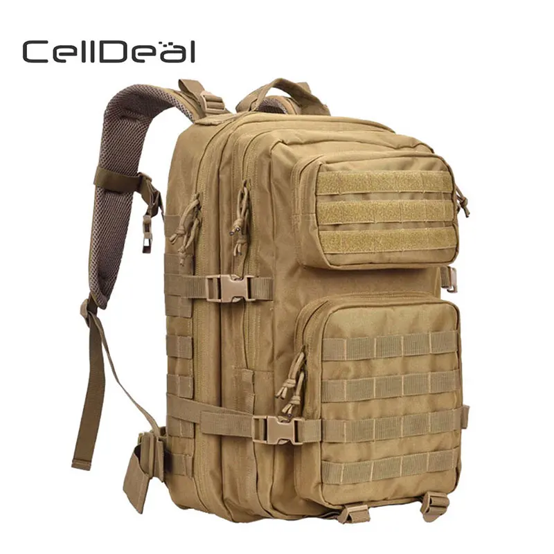 

CellDeal Casual Canvas Backpack Men Women Multi-function Durable Travel Knapsack Large-capacity Bag Pure Color Camo Rucksack