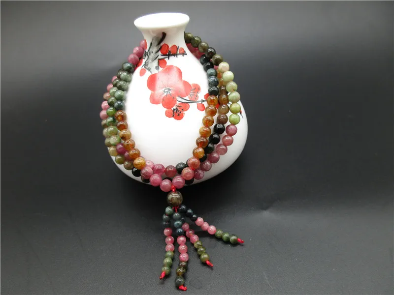 

NATURAL colorful tourmaline crystal bracelet Natural Stone Bracelet Women Wholesale 10mm Drop Shipping Christmas gift