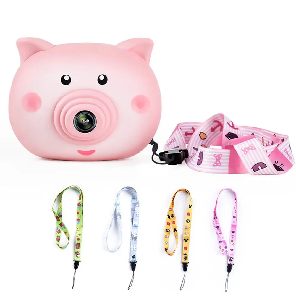 

Children Digital Camera 1200W Pixels 2.3 Inch HD Screen Sports HD Camera Cartoon Mini Pig SLR Toys
