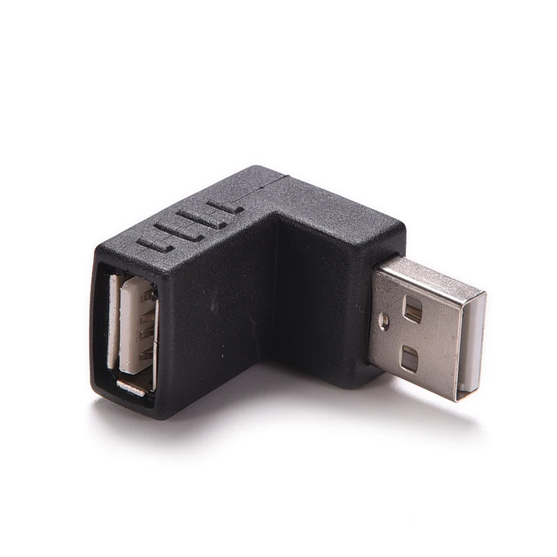 

1Pc USB 2.0 Up Right Angle Adapter Angle 90 Degree USB 2.0 A Male Female Adapter Connecter For Laptop PC