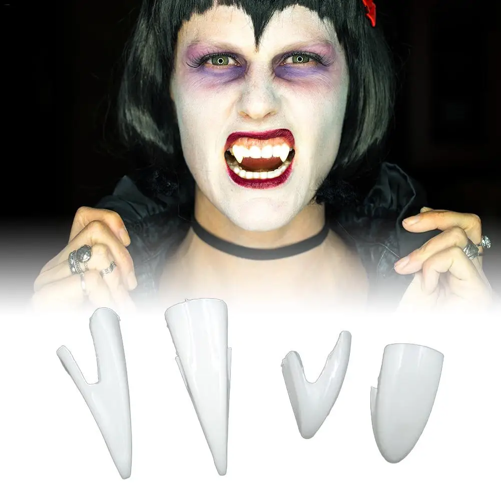 

4 Size Vampire Teeth Fangs Dentures Props Halloween Costume Props Party Favors Holiday DIY Horror Halloween Decoration