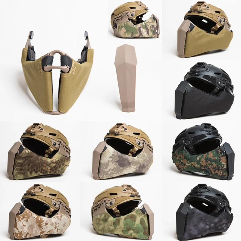 Тактический во время внедорожных транспортных средств миссии челюсти направляющая соединения половина уход за кожей лица маска для ops-базовый Highcut шлем