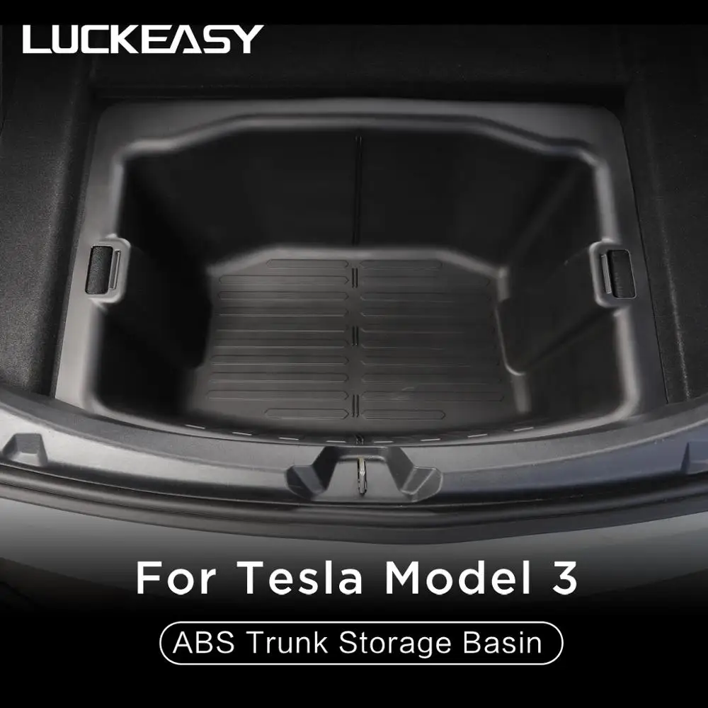  LUCKEASY Car ABS trunk storage basin for Tesla model 3 2017-2019 Self-driving portable storage stor