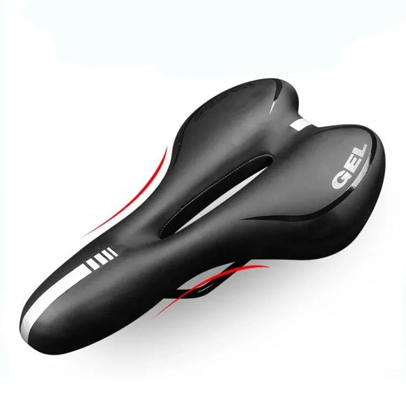

Bicycle Saddle PU Leather High-Elastic GEL Cushion Soft Hollow MTB Mountain Road Bike Waterproof Shockproof Cycling Saddle