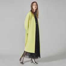 Британский британский стиль, новая мода, женское осенне-зимнее подиумное классическое шерстяное пальто с v-образным вырезом, женское короткое теплое пальто Casacos