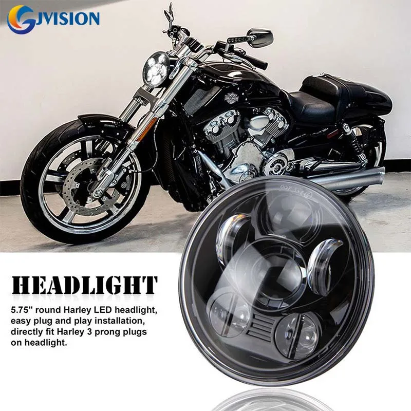 

5.75 inch Round Headlamp 45W Hi/Lo Beam Headlights For Harley Davidson Street Sportster Softail Dyna Touring Road King Fat Boy