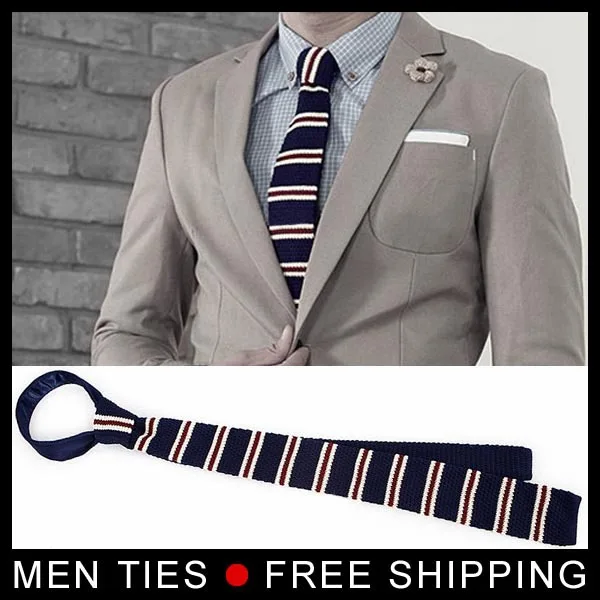 ضيق الكورية الجنوبية الحياكة الرجال التعادل العلاقات زفاف أزياء نمط عصري شحن مجاني