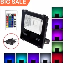 30 Вт RGB светодиодный прожекторы, Водонепроницаемый открытый Цвет Изменение светодиодные огни безопасности с удаленным Управление, затемнения прожекторы Li ST60