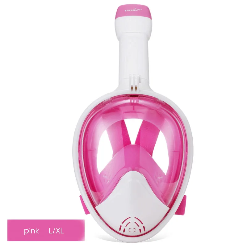 Превосходное качество популярный Дайвинг-продукт полное лицо легкое дыхание храп дайвинг с Gopro действие на плавательные маски для дайвинга - Цвет: pinkXL