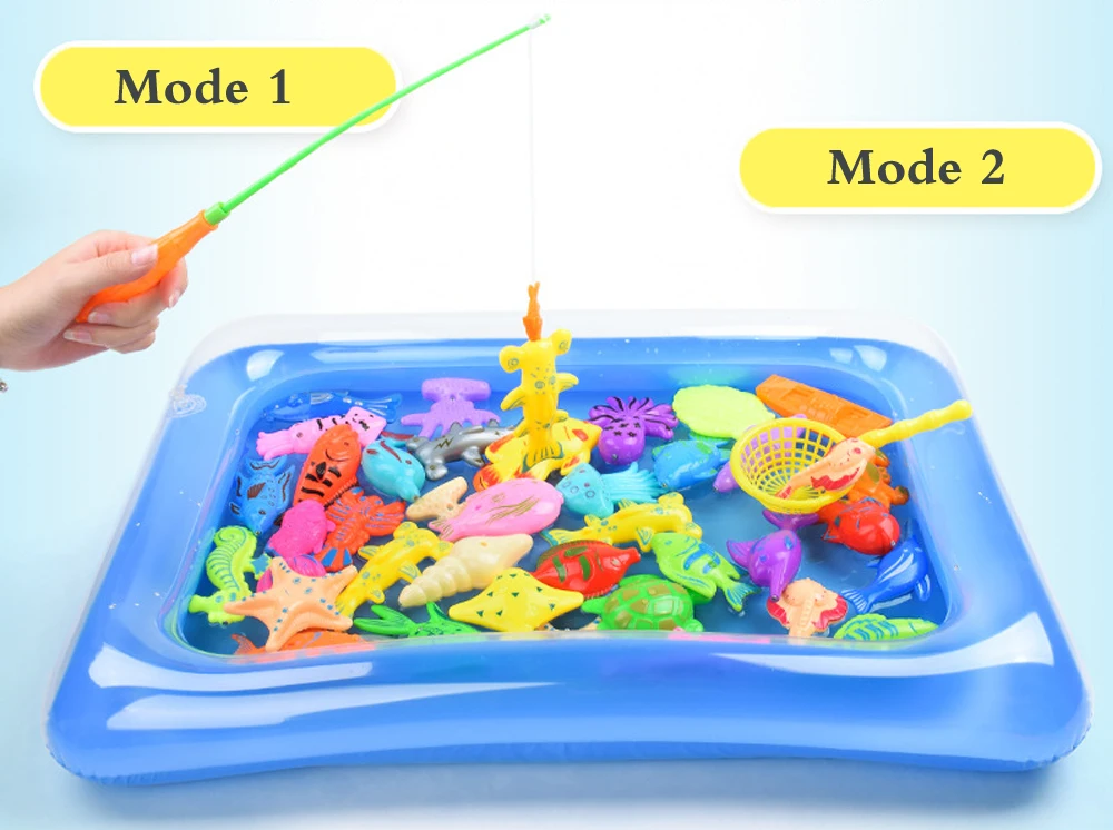 41 шт. надувной бассейн магнитные рыболовные игрушки Детская игра в рыбалку игровой набор забавные классические магнитные игрушки для детей подарок