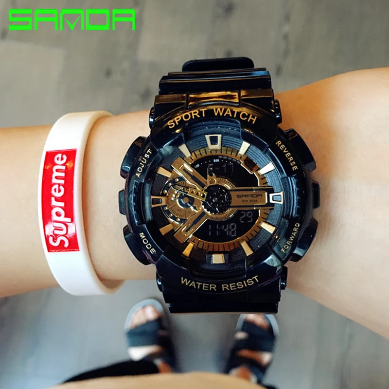 Digital Watches 2016 New Men Sport Watches Military Style Watch Dual Display Watches Relogios Masculinos Silicone Waterproof Digital Watches 2016 New Men Sport Watches Military Style Watch Dual Display Watches Relogios Masculinos Silicone Waterproof