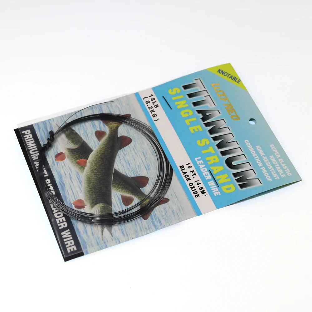 Wifreo 15ft/4.6m No Kink Titanium Leader Line Saltwater Pike Fishing Leaders / Trace Fly Tying Wiggle Tail Link Wire Wifreo 15ft/4.6m No Kink Titanium Leader Line Saltwater Pike Fishing Leaders / Trace Fly Tying Wiggle Tail Link Wire