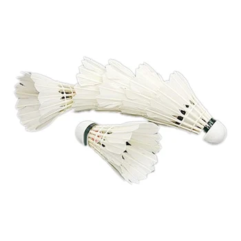 

SEWS 6PCS White Feather Shuttlecocks Badminton