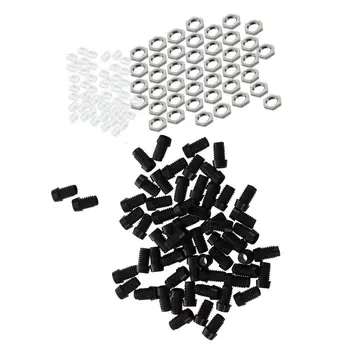 

Metal Nut LED Mounting Holder Panel w 3mm 50 Pieces Black