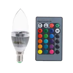 3 W RGB Светодиодный Свет Свечи лампа Цвета изменение с дистанционным Управление для дома дропшиппинг