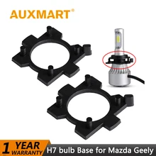 Auxmart H7 Bulb Holder Adapters for Mazda 3/Mitsubishi Outlander/LIONVEL H7/Geely global Eagle LED H 7 Car Headlight Base light
