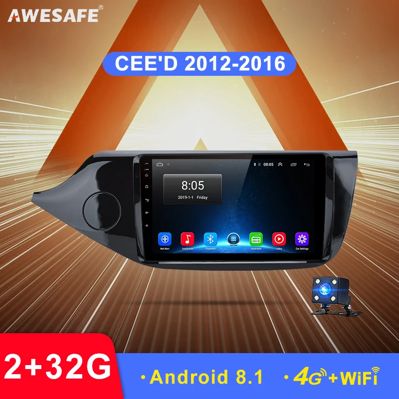 

AWESAFE 2 din Android 8.1 Car Radio Multimedia video player gps navigation For KIA Cee'd CEED JD 2012 2013 2014 2015 2016 wifi