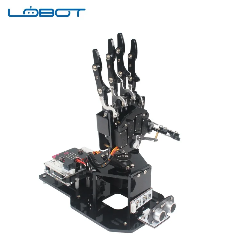 

LOBOT uHandbit Micro:bit DIY Open Source Graphic Program APP Control RC Robot Arm Educational Kit