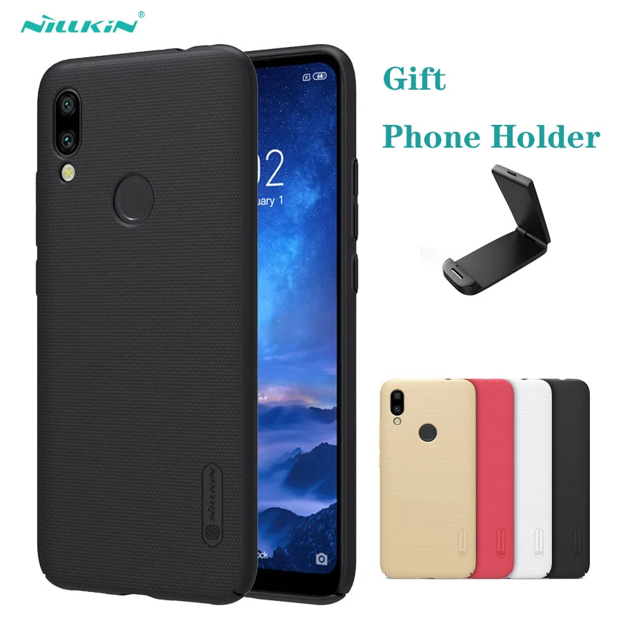 

For Xiaomi Redmi 7 Case Nillkin Phone Case High Quality Super Frosted Shield Hard PC Back Cover For Redmi Y3 Gift Phone Holder