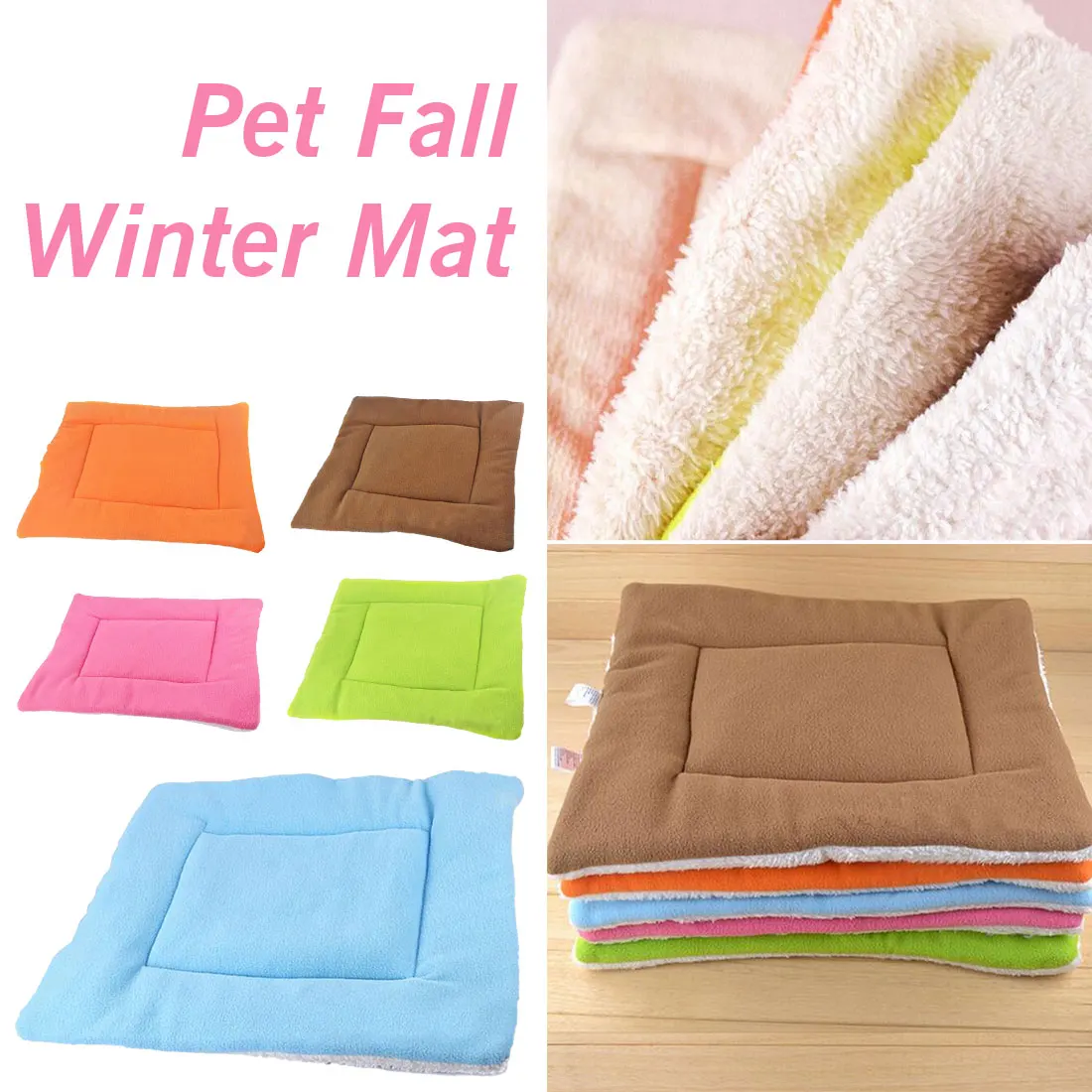 

Solid Winter Dog Bed Mat Pet Cushion Blanket Warm Puppy Cat Fleece Beds For Small Dogs Cats Pad Chihuahua dog house