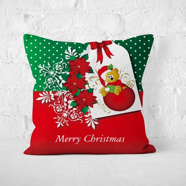 Christmas Decoration for Home Christmas Pillow Case New Year Decoration Santa Claus Plus Pillow Cover - Цвет: Коричневый