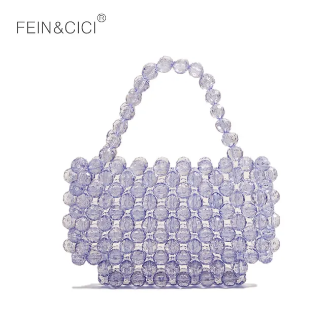 clear beaded purse