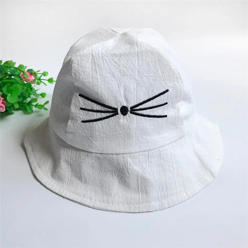 Оптовая доставка с рисунком летняя шляпа Cat Кепки s для маленьких девочек Рыбацкая шляпа Детская кепка для мальчика шляпа солнца yw0411