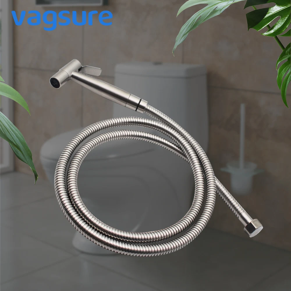 

Stainless Steel Toilet Hand Held Bidet Faucet Sprayer Bathroom Sprayer Hygienic Bidet Douche Gun Spray Bidet With Shower Hose