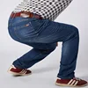 Stretch Jeans Men Elastic Denim Male Trousers  46 48 52 Plus Size Extra Large Loose Pants Blue Roupas Calca Masculina Modis Ropa 4