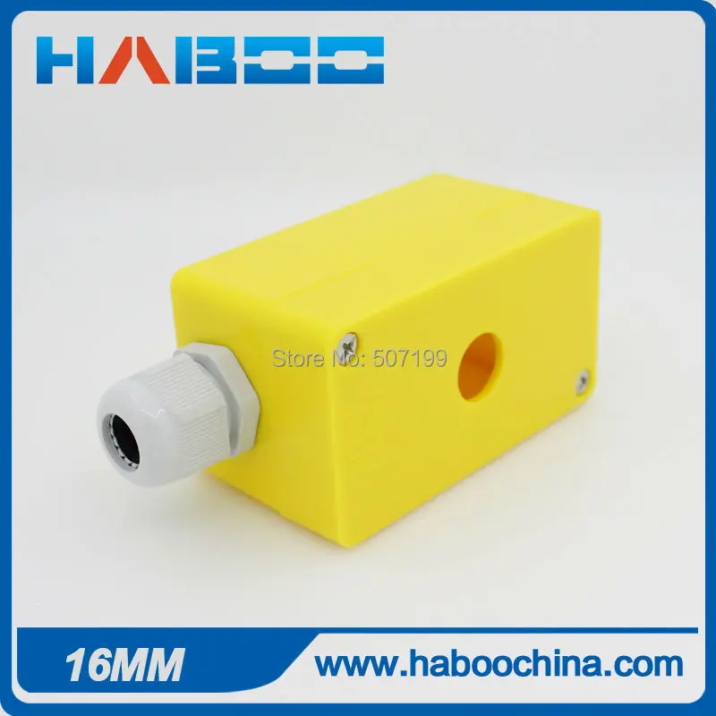 

1pcs packing wterproof box for 16mm push button switch/ emergency stop stop switch with waterproof cable glands