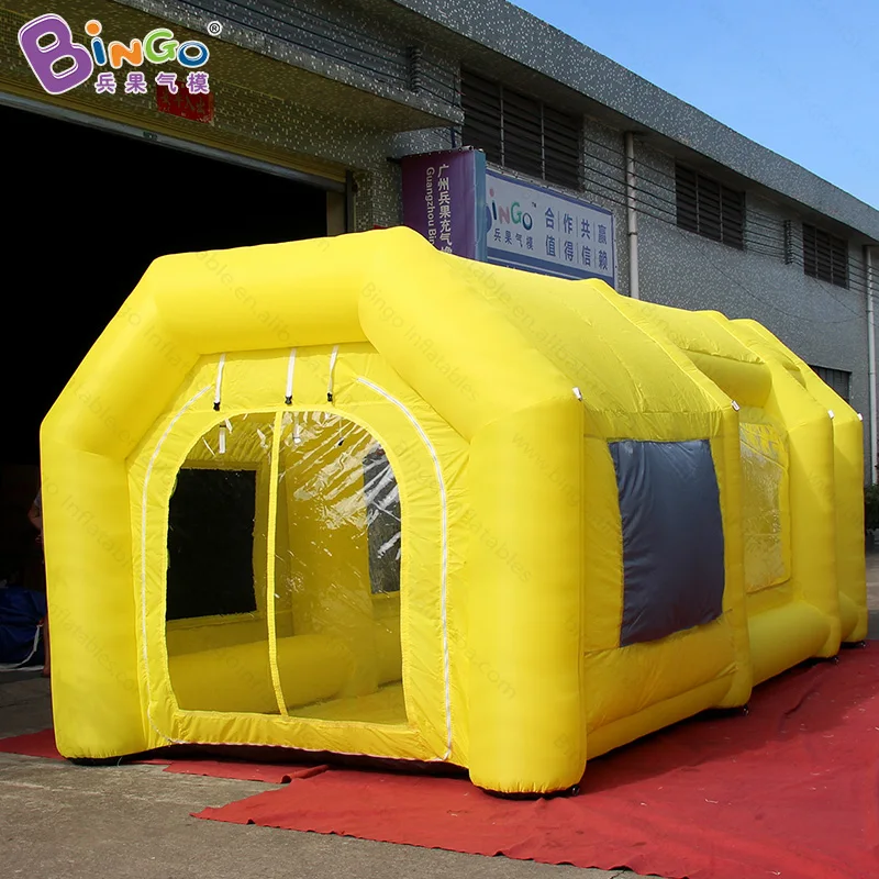  Free shipping 6X3X2.5 meters yellow inflatable spray paint booth inflatable car painting cabine car