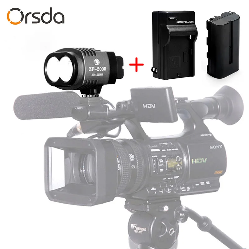 

Zifon Zf-2000 LED Photo Video Fill Light LED Photography Lighting SLR Camera Lights Cctv Camera Temperature +Battery+Charger