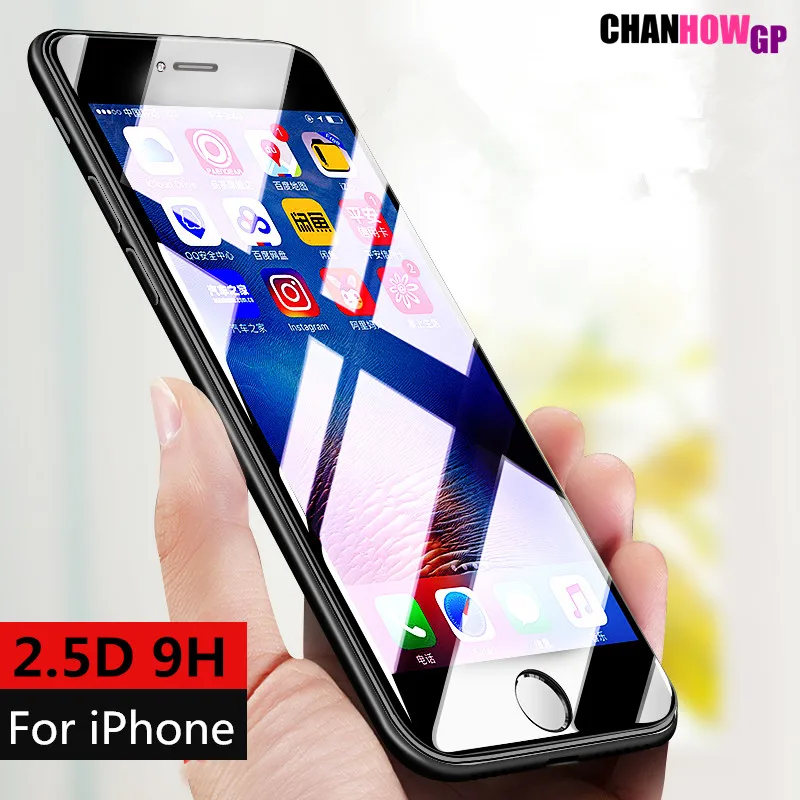Полное покрытие закаленное стекло для Apple iPhone 8 8Plus 7 6 6S Plus 5 5S 5C SE защита экрана на i8