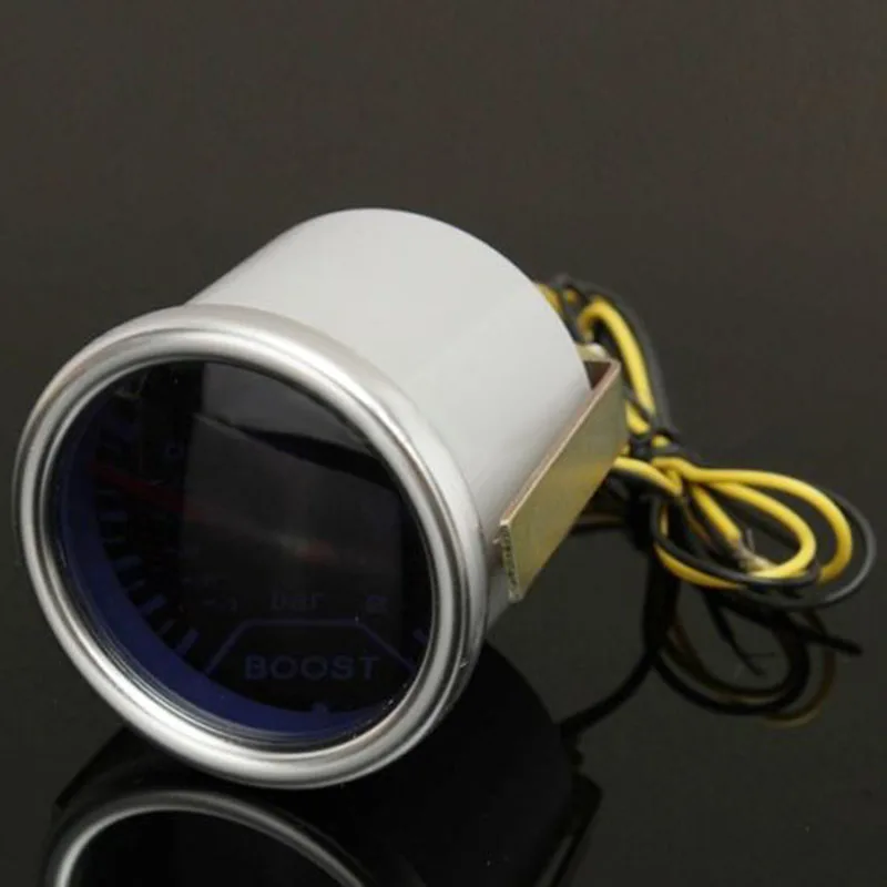 1set 2inch 52mm Universal Car White LED Turbo Boost Gauge Vacuum Meter