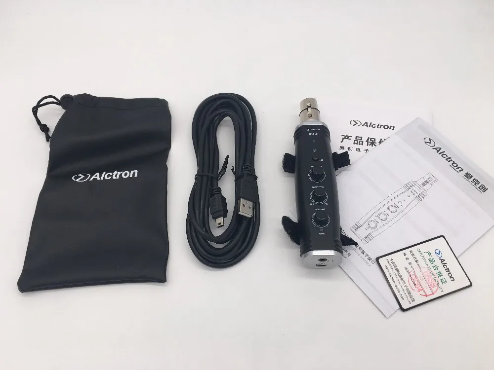 Alctron XU-2 MKII USB конвертер XLR к USB микрофонный предусилитель mic XLR/USB цифровой преобразователь сигнала