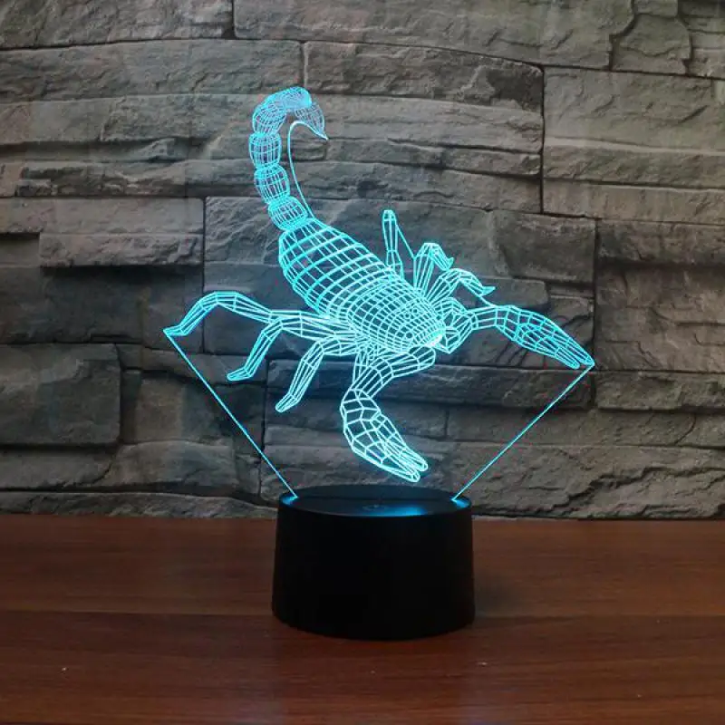 3d лампа Scorpion с дистанционным управлением питанием от USB и аккумулятора