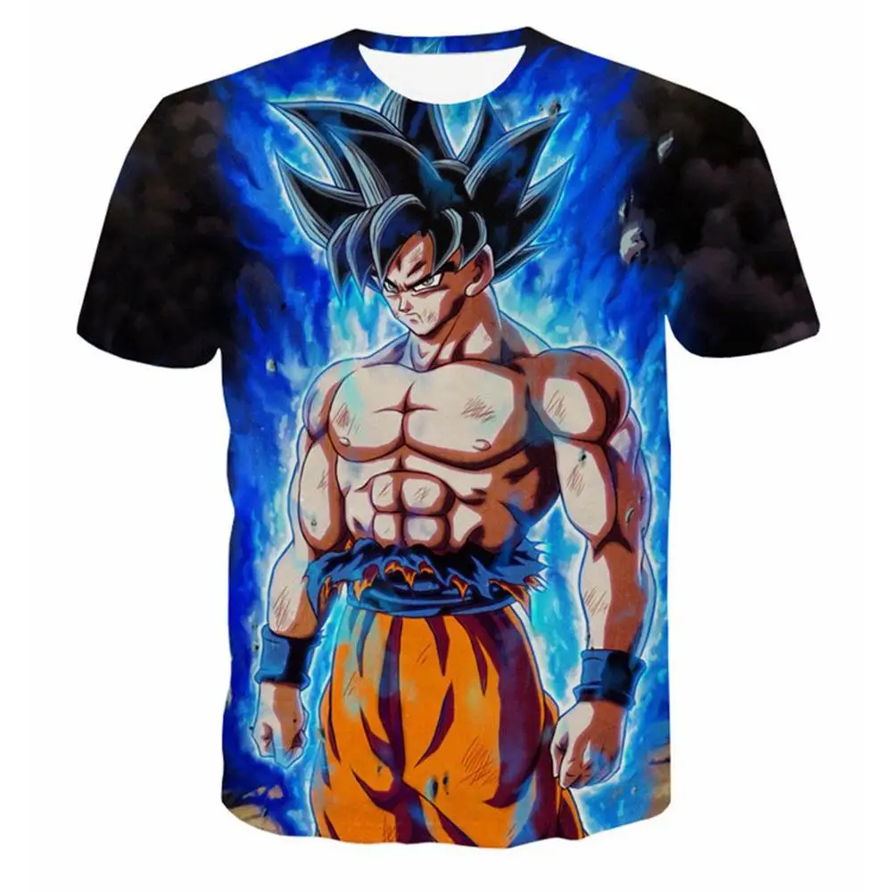 New Hot Dragon Ball Z Series Super Saiyan Son Goku Black Vegeta Battle Dragonball 3D Printed Men's T Shirt Summer Top Tees - Цвет: LE107