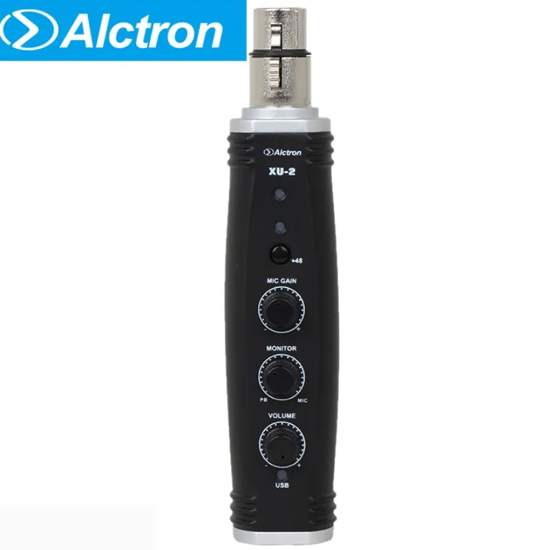 Alctron xu-2 usb конвертер XLR к USB микрофон Предварительный усилитель, компьютерный аудио интерфейс, цифровой аудио конвертер с питанием