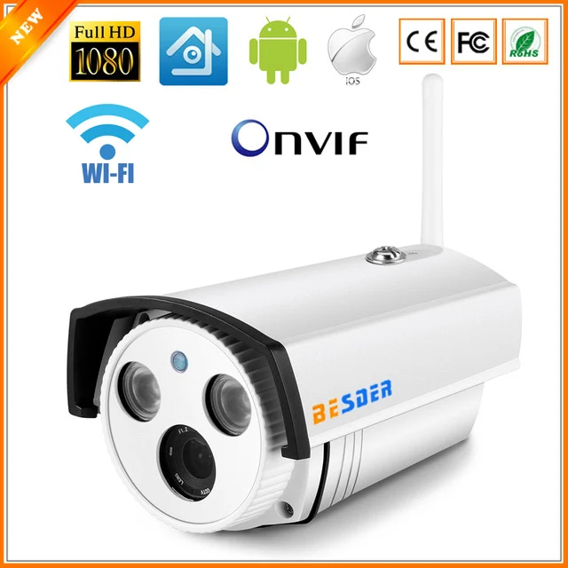 IP66 Waterproof Outdoor Bullet IP Camera Wifi 802.11 b/g/n Wireless IP