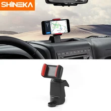SHINEKA ABS Car GPS Bracket Dash Mount Holder Storage Organizer Box Fit Mobile Phone Holder for Jeep Wrangler 2012-2016
