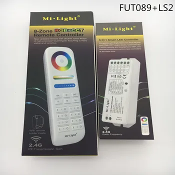 

Mi.Light FUT089 +LS2, 2.4G 8-Zone RGB+CCT Led Wireless LED Touch Remote Controller