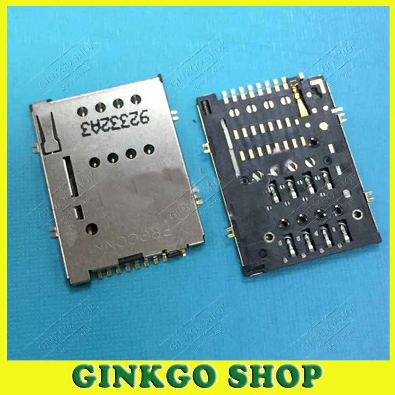 

10pcs High Quality Sim card Slot SIM card connector PROCONN8+1 9Pin Self push