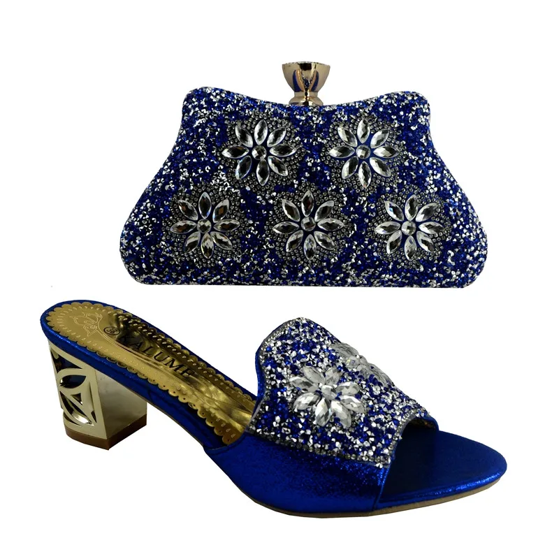 No 1383 Italian shoes and bags to match nigeria slippers and purse with stone for
