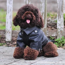 Классная водонепроницаемая одежда для собак кожаные теплые зимние куртки для собак маленькие домашние животные собаки для Мопсов, французских бульдогов Roupa Cachorro Bulldog