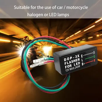 

3-Wires Motorcycle LED Blinker Relay Waterproof Universal DOP-3X Car Flasher For LED 12V Turn Signal Light Flasher