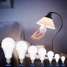 Smernit LED Light Bulb E27 AC165 265V 3W 5W 7W 9W 12W 15W 18W White Warm